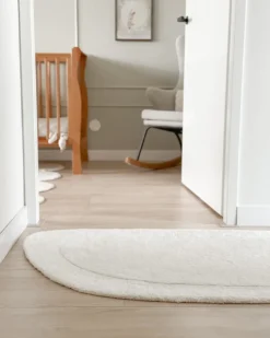 Gulvtæppe BERANI Lys Beige 80 x 250 cm Viskose