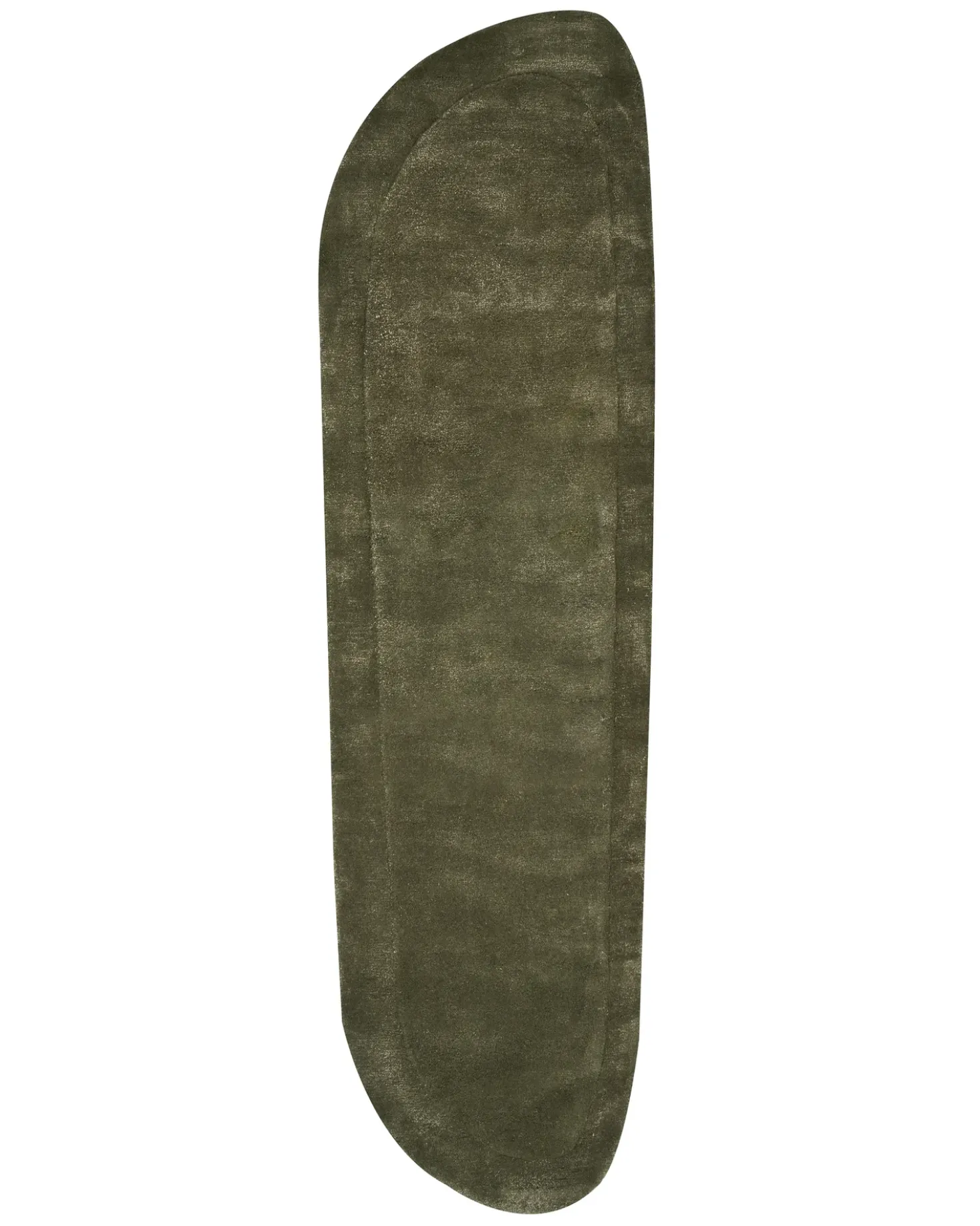 Gulvtæppe BERANI Mørkegrøn 80 x 250 cm Viskose