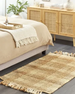 Gulvtæppe BERISSA Beige 80 x 150 cm Jute