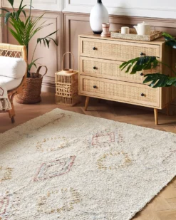 Gulvtæppe BETTIAH Beige 160 x 230 cm Bomuld