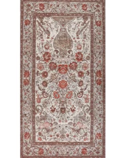 Gulvtæppe BINNISZ Rød 80 x 150 cm Bomuld