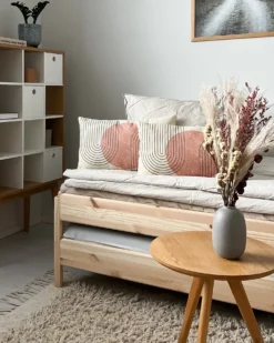 Gulvtæppe BITLIS Lys Beige 140 x 200 cm Bomuld
