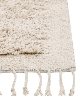 Gulvtæppe BITLIS Lys Beige 140 x 200 cm Bomuld
