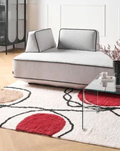 Gulvtæppe BOLAT Beige 140 x 200 cm Bomuld