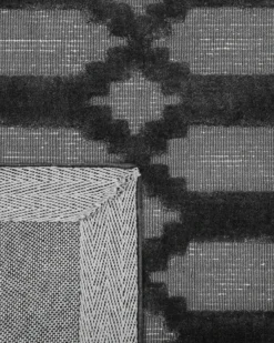 Gulvtæppe CIZRE Mørkegrå 160 x 230 cm Viskose