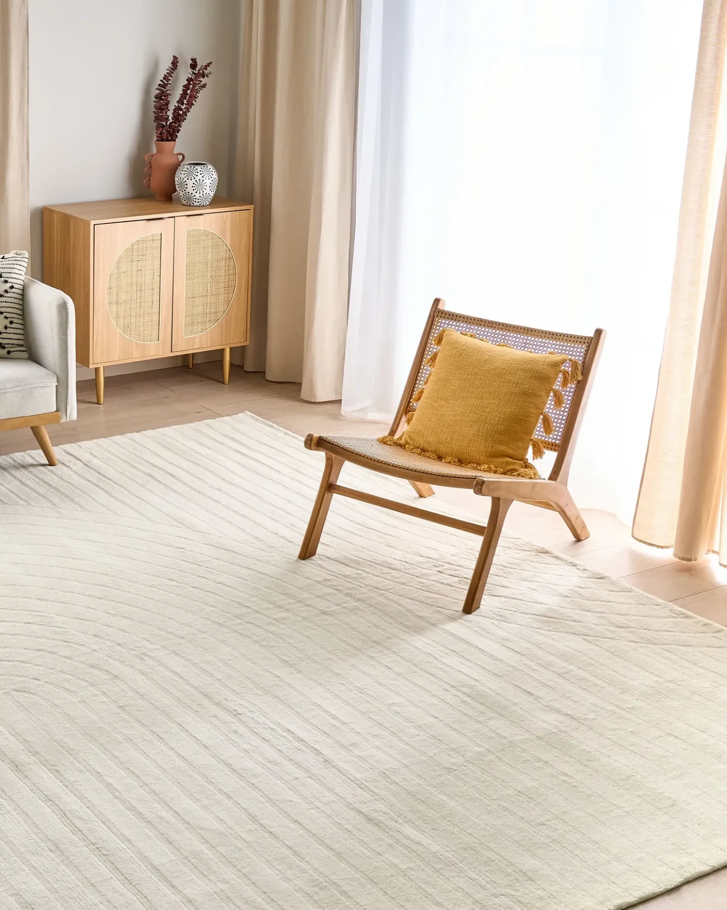 Gulvtæppe DAGARI Beige 300 x 400 cm Uld