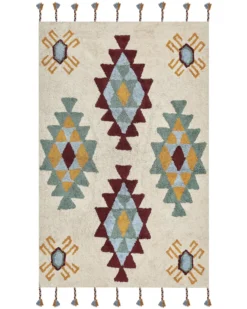 Gulvtæppe DUZCE Beige 140 x 200 cm Bomuld