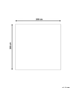 Gulvtæppe ERCIS Blå 200 x 200 cm Viskose