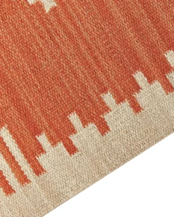 Gulvtæppe GAVAR Orange 160 x 230 cm Bomuld Kelim