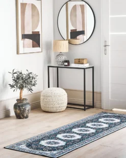 Gulvtæppe GEDIZ Blå 80 x 240 cm