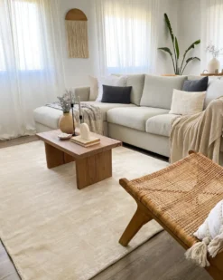 Gulvtæppe GESI II Lys Beige 160 x 230 cm Viskose