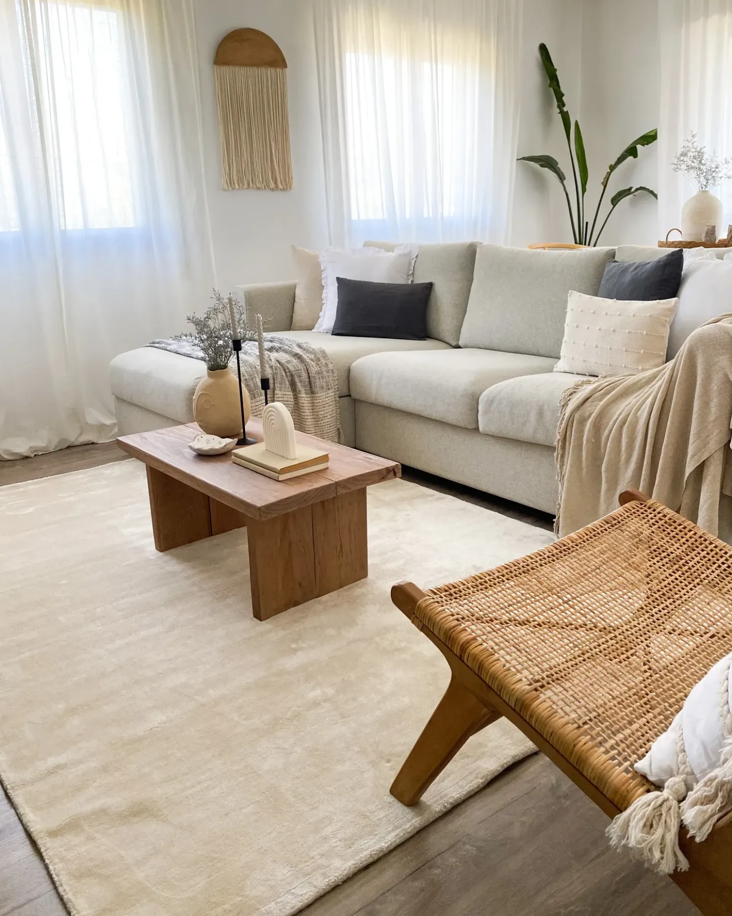 Gulvtæppe GESI II Lys Beige 160 x 230 cm Viskose