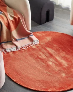 Gulvtæppe GESI II Orange ø 140 cm Viskose