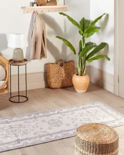 Gulvtæppe GOLLER Beige 80 x 300 cm Bomuld