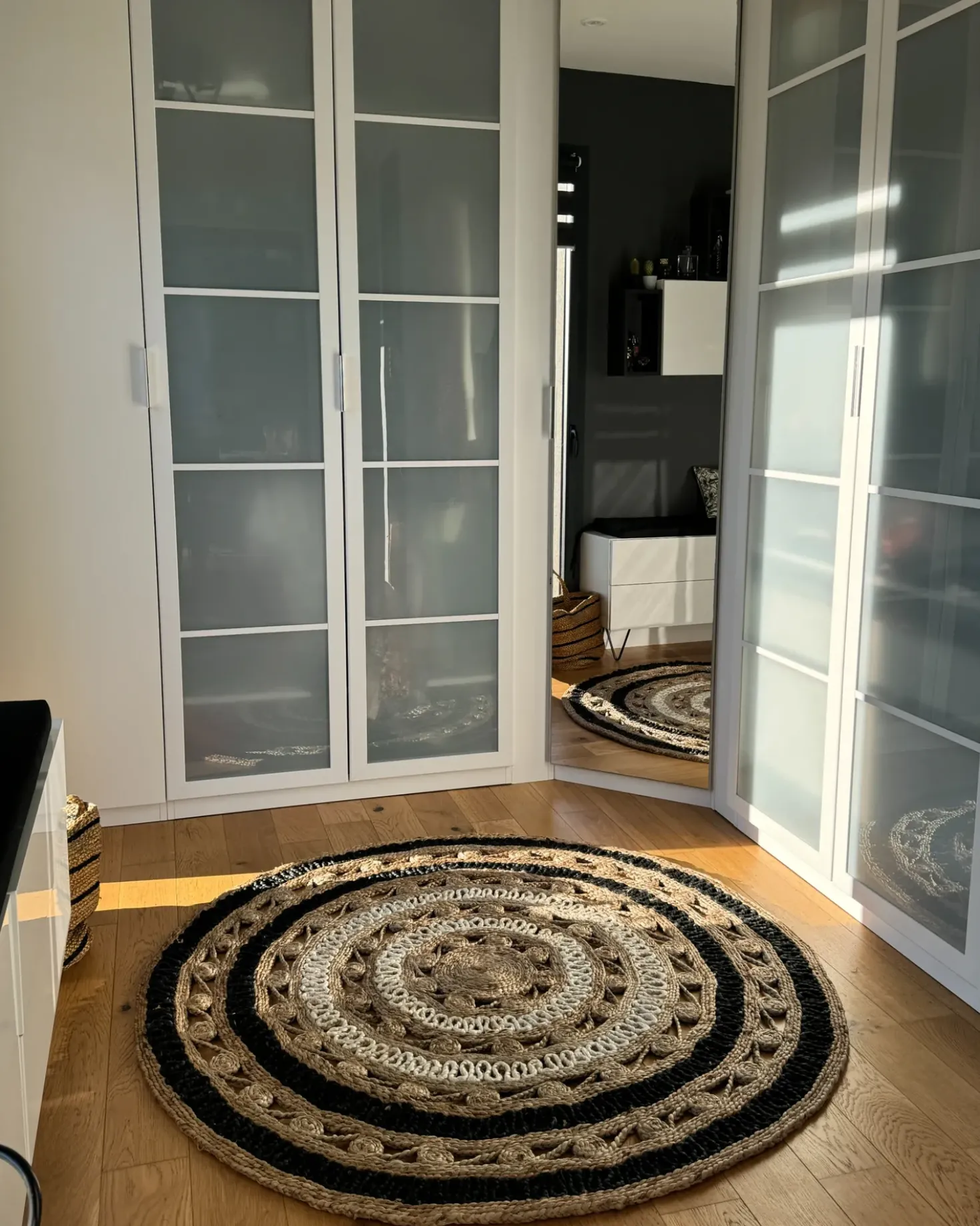 Gulvtæppe GOYNE Beige ø 140 cm Jute