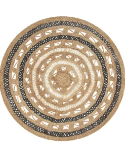 Gulvtæppe GOYNE Beige ø 140 cm Jute