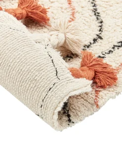 Gulvtæppe HAJIPUR Beige 160 x 230 cm Bomuld