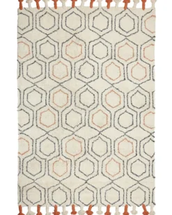 Gulvtæppe HAJIPUR Beige 160 x 230 cm Bomuld