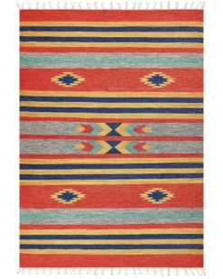 Gulvtæppe HATIS Multifarvet 140 x 200 cm Bomuld Kelim