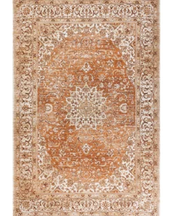 Gulvtæppe HAYA Orange 200 x 300 cm Bomuld