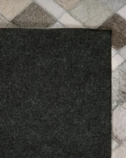 Gulvtæppe HIRKA Grå 160 x 230 cm Ægte læder