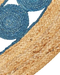 Gulvtæppe HOVIT Grøn Blå ø 140 cm Jute
