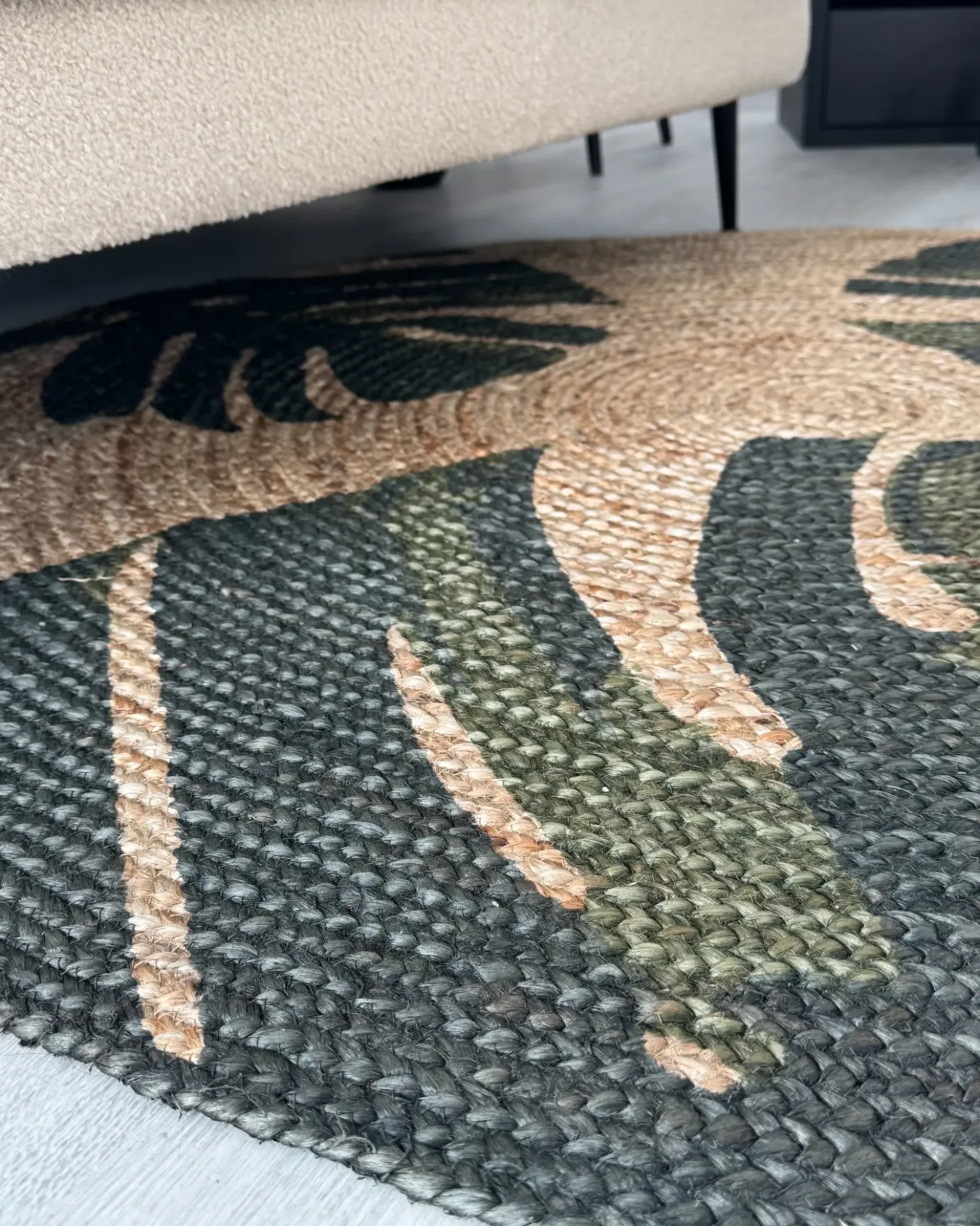 Gulvtæppe INCIK Beige ø 140 cm Jute