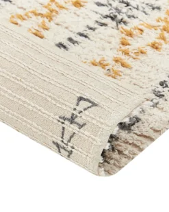 Gulvtæppe KADAPA Beige 160 x 230 cm Bomuld