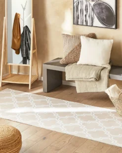 Gulvtæppe KADAYAL Beige 80 x 300 cm