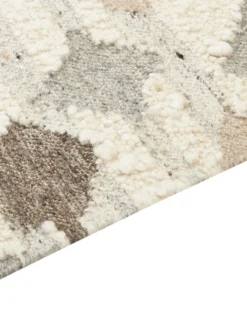 Gulvtæppe KAGHTSRASHEN Beige 160 x 230 cm Uld Kelim