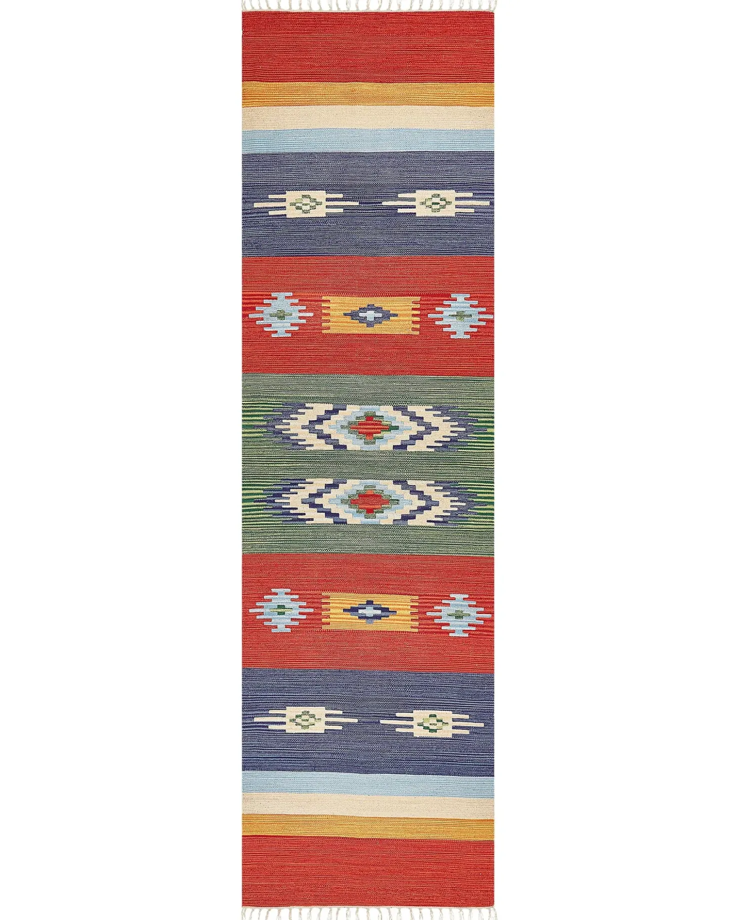 Gulvtæppe KAMARIS Multifarvet 80 x 300 cm Bomuld Kelim