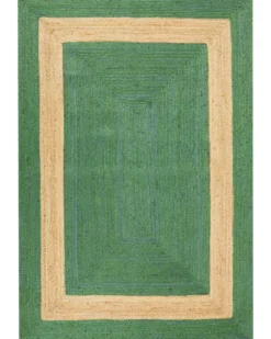 Gulvtæppe KARAKUYU Grøn 160 x 230 cm Jute