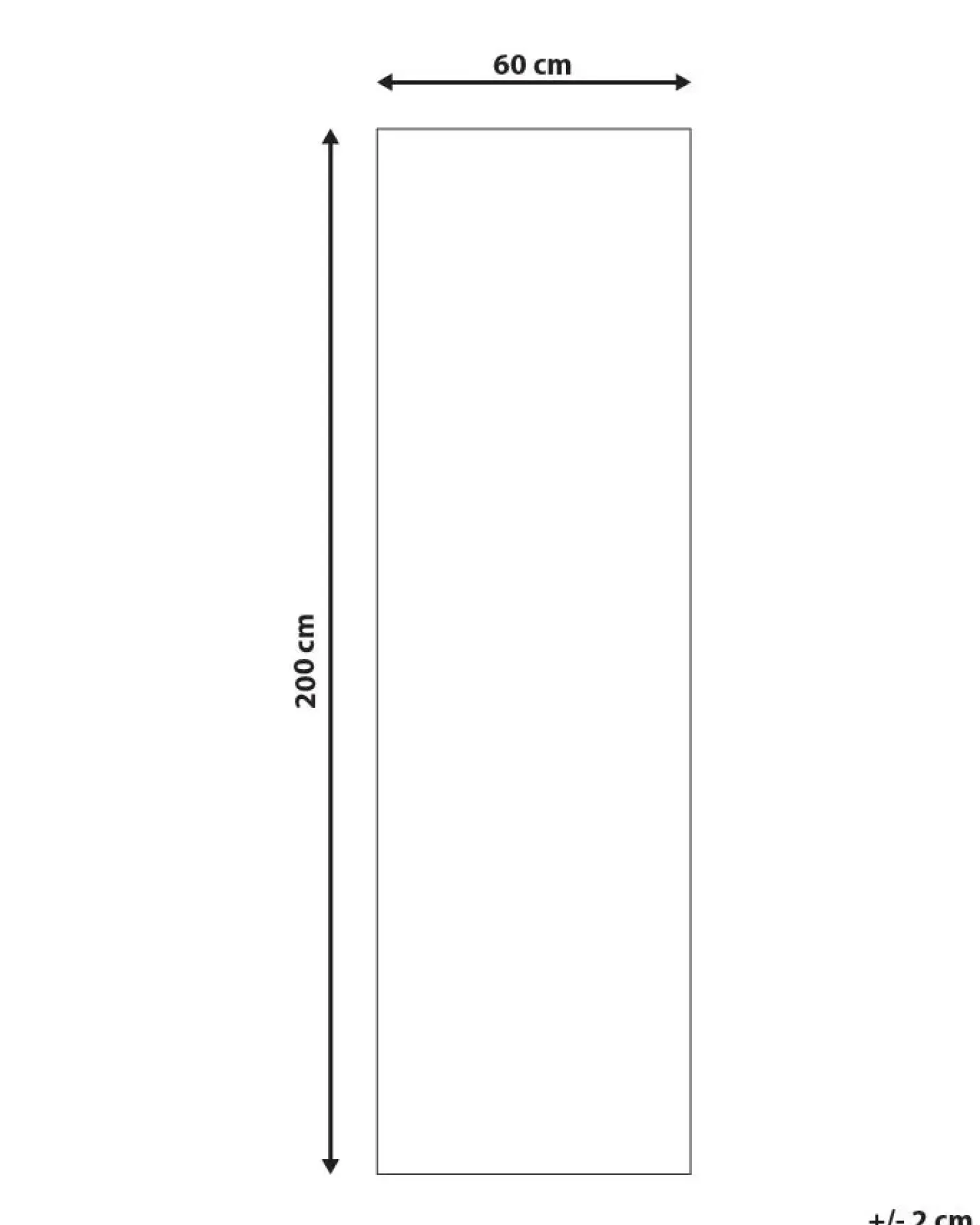 Gulvtæppe KARUNGAL Sort 60 x 200 cm
