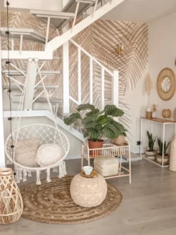Gulvtæppe KERER Beige ø 140 cm Jute