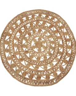 Gulvtæppe KERER Beige ø 140 cm Jute