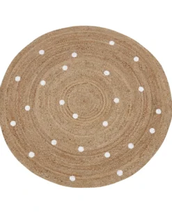 Gulvtæppe KHARRA Beige ø 140 cm Jute