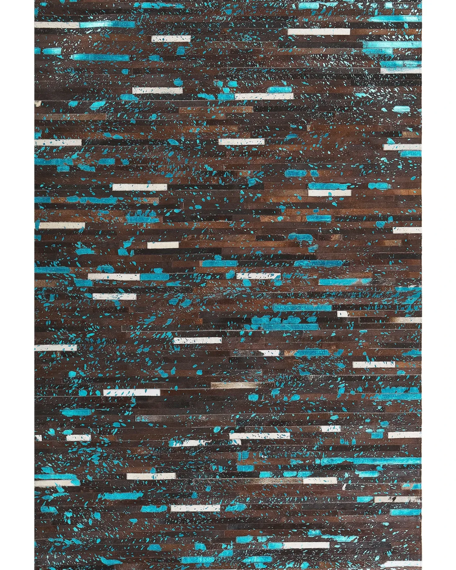 Gulvtæppe KISIR Mørkebrun 160 x 230 cm Ægte læder