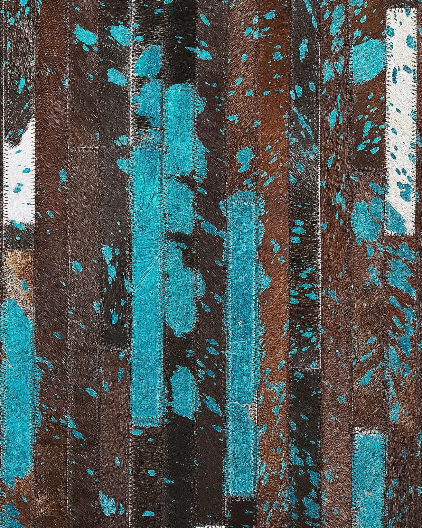 Gulvtæppe KISIR Mørkebrun 160 x 230 cm Ægte læder