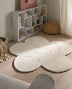 Gulvtæppe KOKKINI Lys Beige ø 140 cm Uld