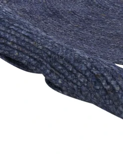 Gulvtæppe KOYUNLU Mørkeblå ø 120 cm Jute