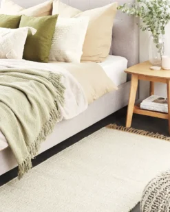 Gulvtæppe LUNIA Lys Beige 80 x 150 cm Jute