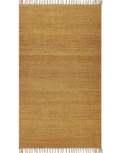 Gulvtæppe LUNIA Sennepsgul 80 x 150 cm Jute