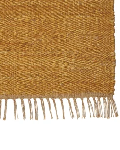 Gulvtæppe LUNIA Sennepsgul 80 x 150 cm Jute