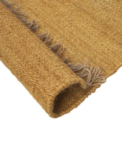 Gulvtæppe LUNIA Sennepsgul 80 x 150 cm Jute