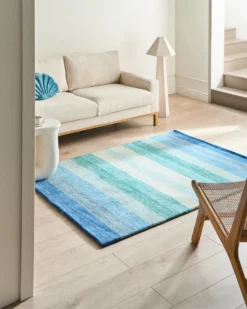 Gulvtæppe MAILSI Blå 140 x 200 cm Uld