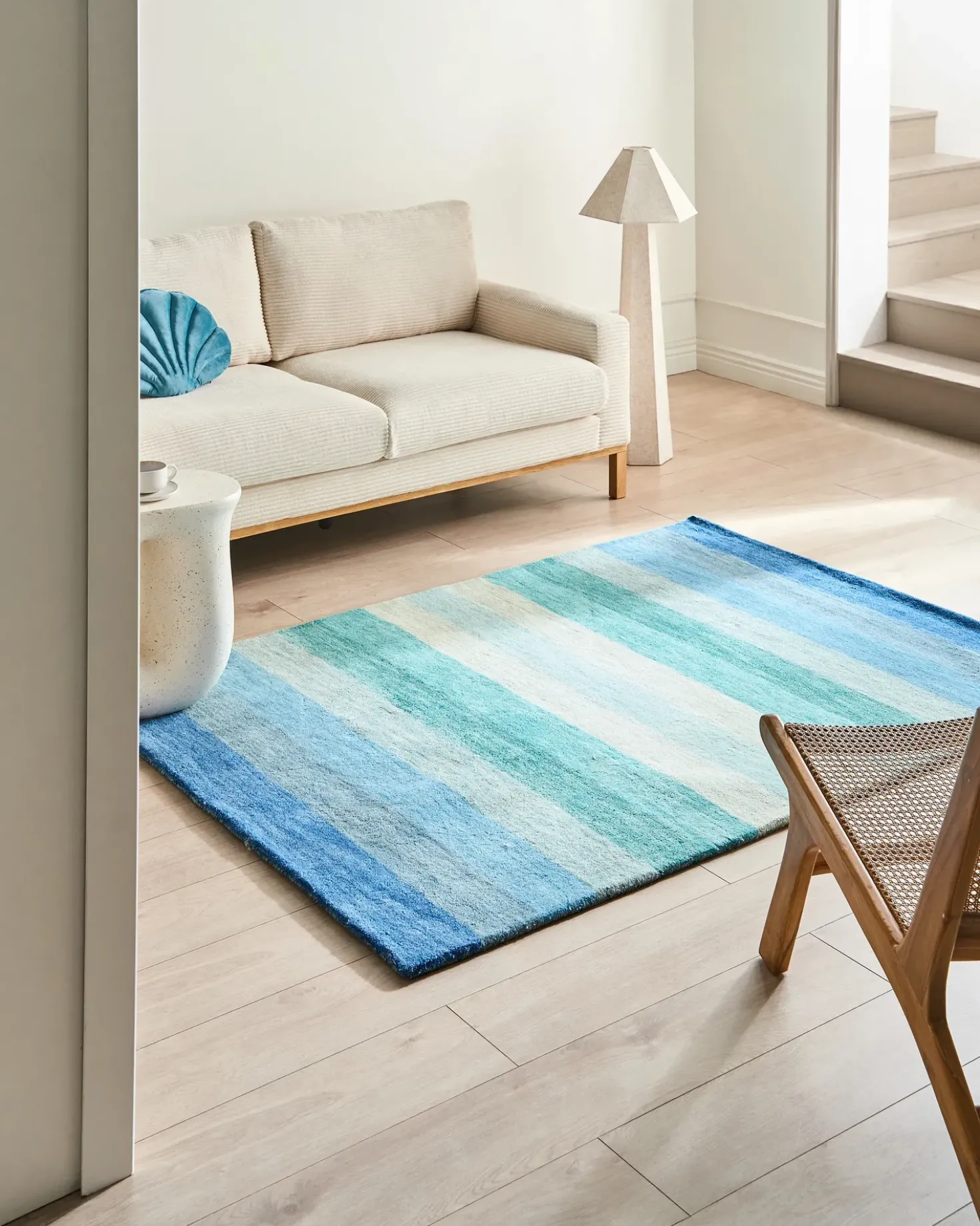 Gulvtæppe MAILSI Blå 140 x 200 cm Uld