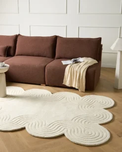 Gulvtæppe MALVAN Beige 160 x 230 cm Uld
