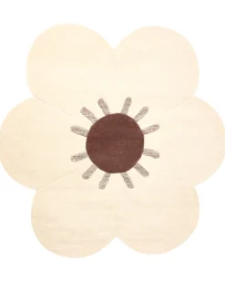 Gulvtæppe MANALI Beige ø 140 cm Uld