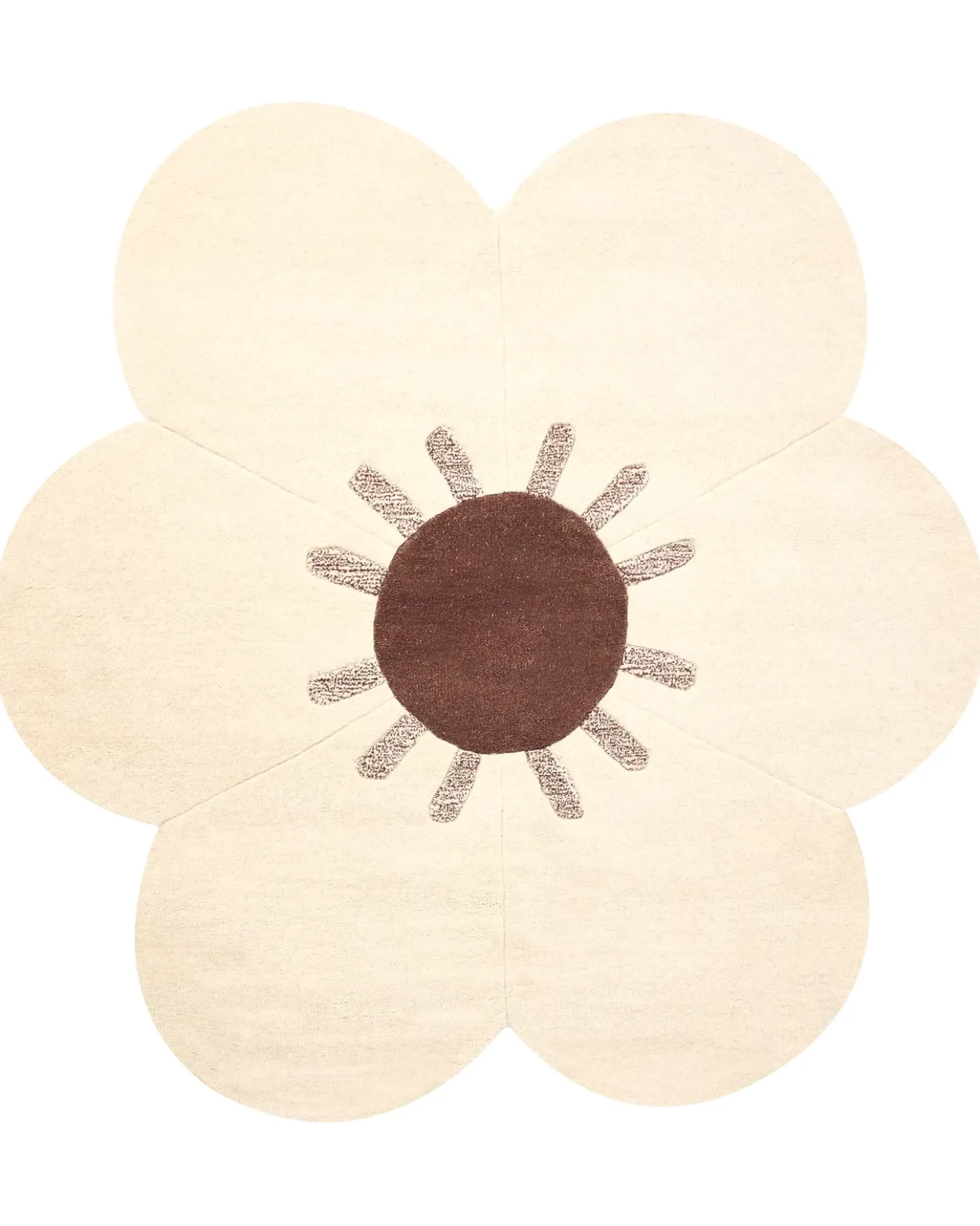 Gulvtæppe MANALI Beige ø 140 cm Uld