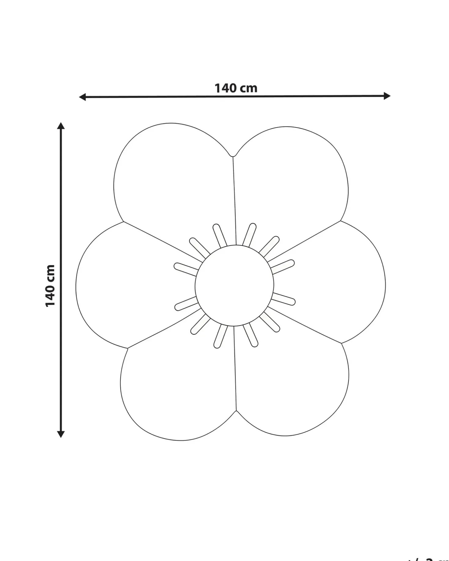Gulvtæppe MANALI Beige ø 140 cm Uld